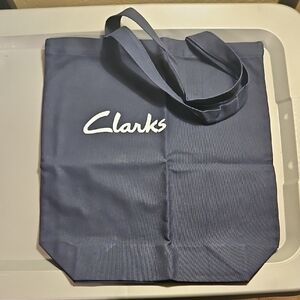 Clarks Navy Blue Tote Bag with White Logo
